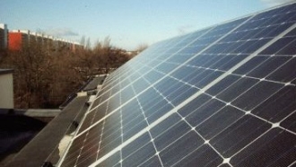Solaranlage auf dem Dach des BBG